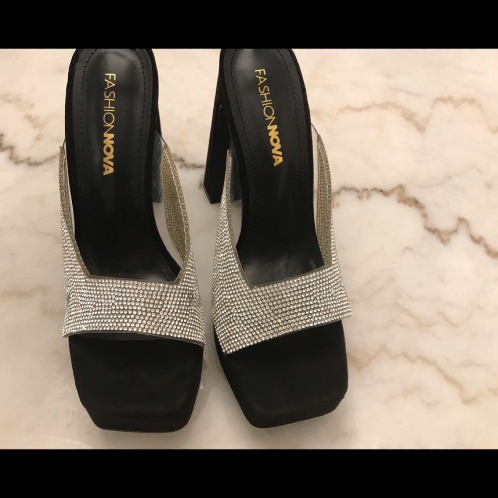 Fashion Nova Sparkle Mules
